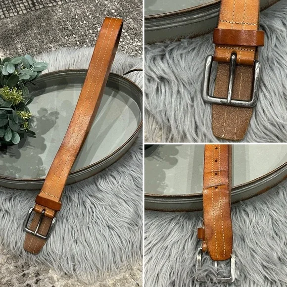 GAP‎ Men's Brown Genuine Leather Belt Made In Italy 39