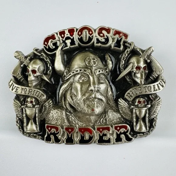 Vintage 1995 Harley Davidson Ghost Rider Belt Buckle DD201 UK w Box