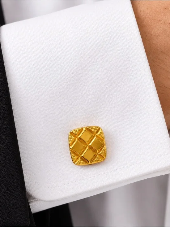 Vintage quilted cufflinks