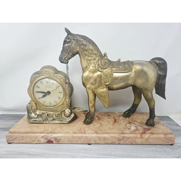 1950's United Brass Finish Western Horse 17