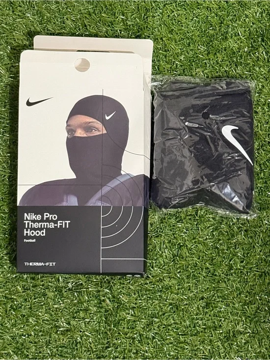 Nike Black Therma-FIT Balaclava Hood with White Swoosh