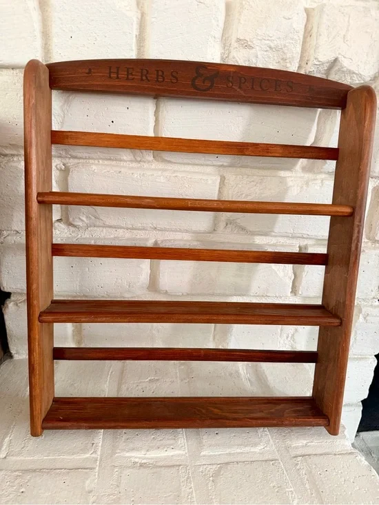Wooden Wall Shelf in Brown