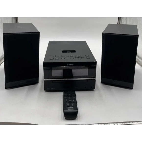 Sony Micro Hi-Fi Shelf System CD Player Radio iPod Dock Remote HCD-BX20i Works