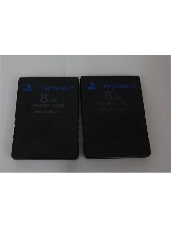 SONY PlayStation 2 PS2 OEM MagicGate 8mb Memory Card Genuine SCPH-10020 Lot of 2