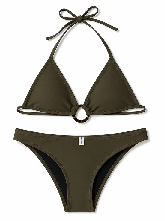 Solid & Striped Women’s Bikini Set Sz XS Olive Green NWOT