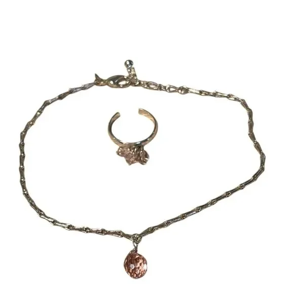 Elegant Avon 2005 y2k Briolette drop anklet and toe‎ ring set