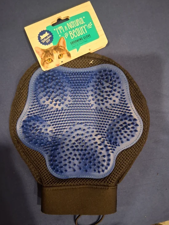 Blue Grooming Glove for Pets