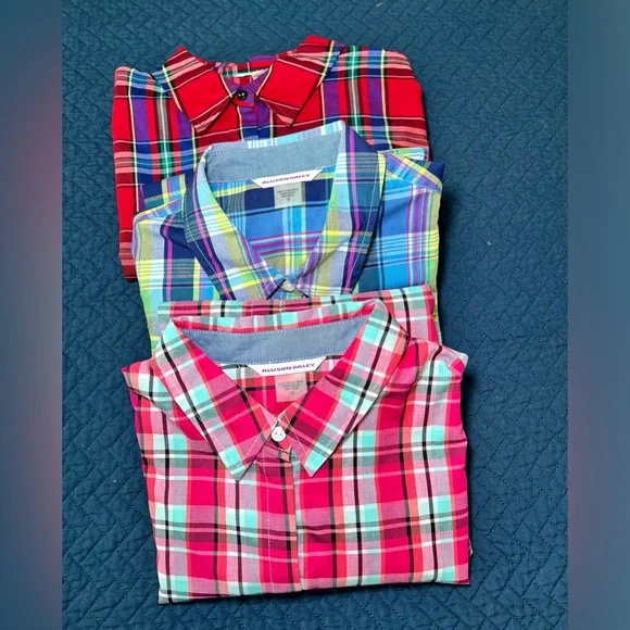 Allison Daley‎ Set of 3 Plaid Shirts Size 18