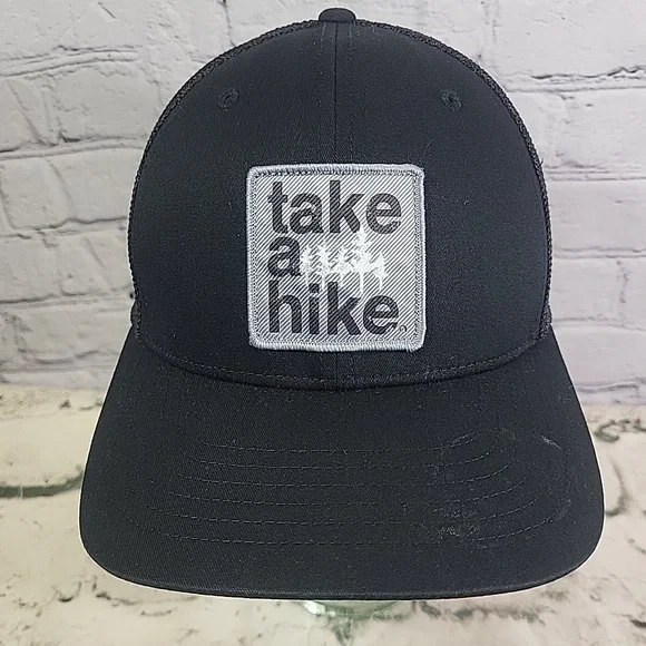 Columbia Take A‎ Hike Flexfit Hat Mens One Size Black Fotted Meshback Ball Cap