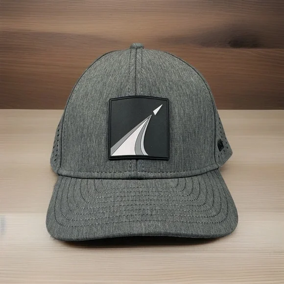 Melin Hydro A-Game Icon Curved Bill Hat, Heather Charcoal, 56 Cm W/ Rubber Patch
