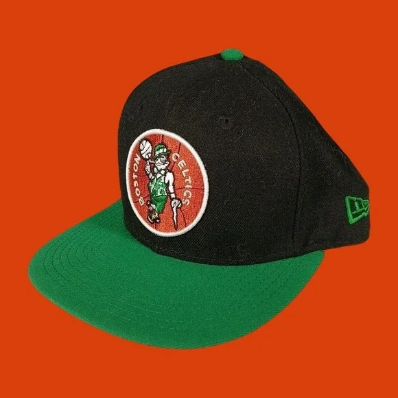 New Era 9FIFTY Boston Celtics Hat OSFM Black Green Snapback NBA Fan