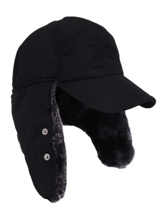 Faux Fur Lined Trapper Hat Winter Aviator Bomber Windproof Unisex Cap Ear Flaps!