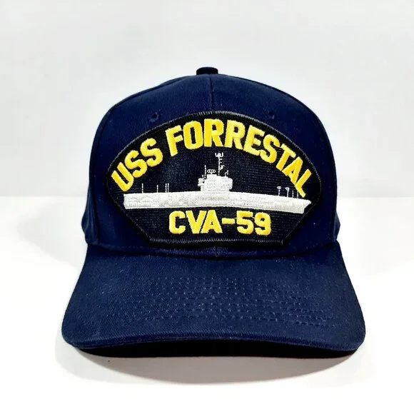 USS Forrestal CVA-59 Embroidered Patch Hat Basebal