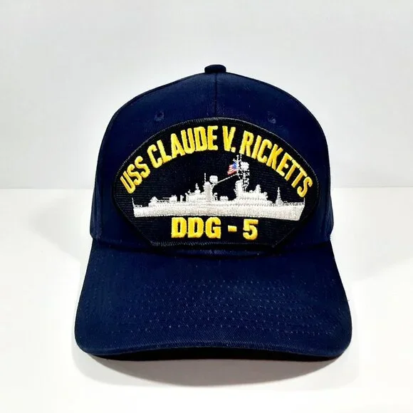 USS Claude V. Ricketts DDG-5 Embroidered Patch Hat