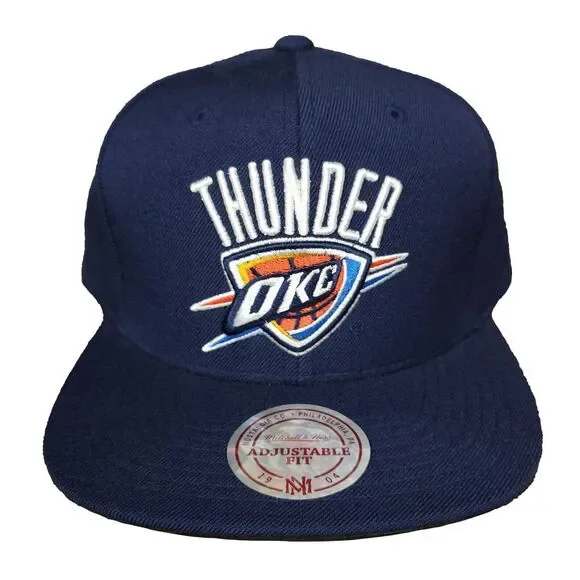 OKC Thunder Mitchell & Ness NBA Snapback‎ Cap Hat Navy Oklahoma City NWT