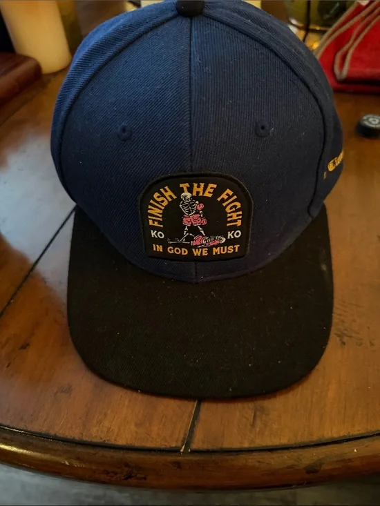 Navy & Black 'Finish the Fight' Patch Baseball Cap