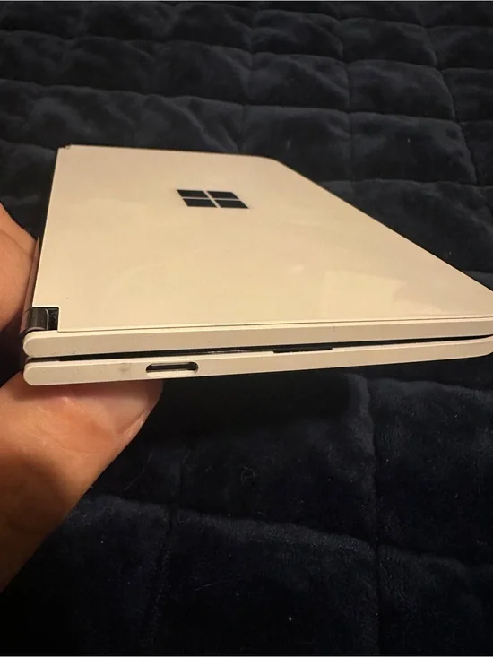 Microsoft Surface Duo Glacier White Retail Box with Black Print
