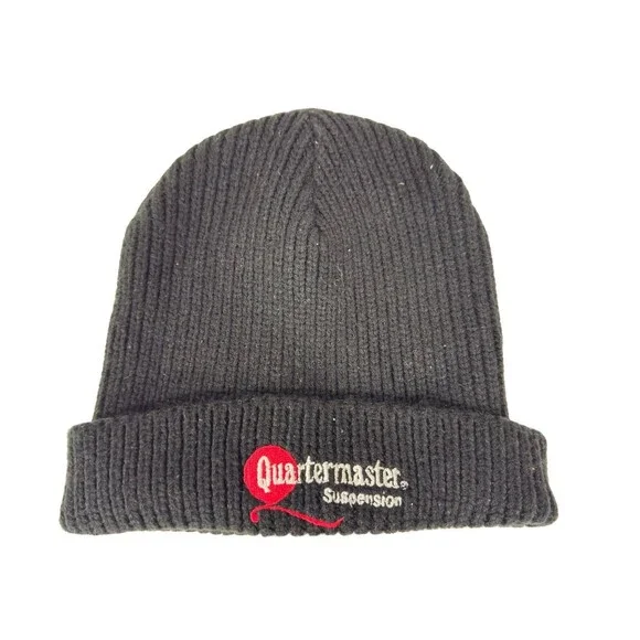 Quartermaster Suspension Beanie Black Ribbed Knit Cuffed Winter Hat
