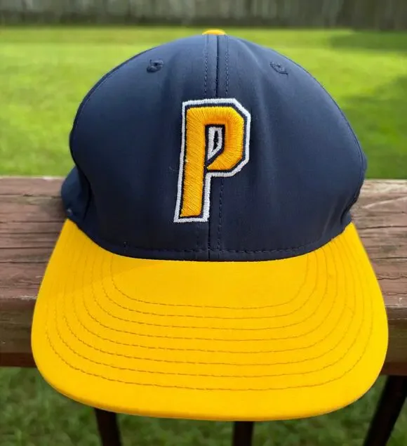 Ultra Soft Breathable P Logo Navy/Yellow Baseball Cap Size L - XL