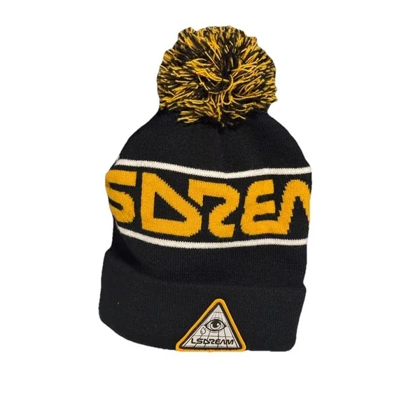 LSDREAM Beanie Hat Pyramid Logo EDC EDM Rave Extremely Rare