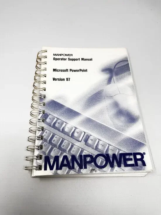 Manpower Operator Support Manual, Microsoft PowerPoint Version 97 Pre-Owned