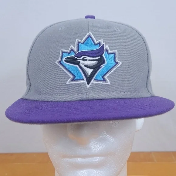 New Era Toronto Blue Jays embroidered logo gray & purple baseball snapback hat