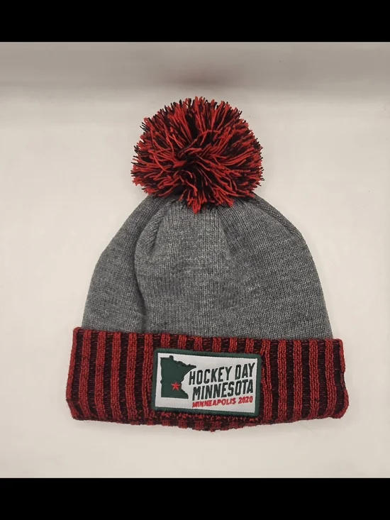New Era Hockey Day Minnesota 2020 Minneapolis Reversible Pom Beanie.