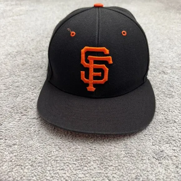 47 Brand San Francisco Giants SF MLB Baseball Hat Cap Mens OSFA Black Orange