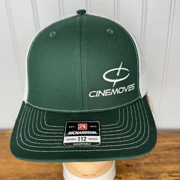 Cinemoves Green And White Trucker Hat Cast & Crew Gift Richardson 112 Mesh NWOT