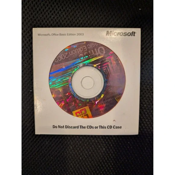 Vintage Microsoft Office Basic Edition 2003 Dell‎ OEM CD w/ Product Key