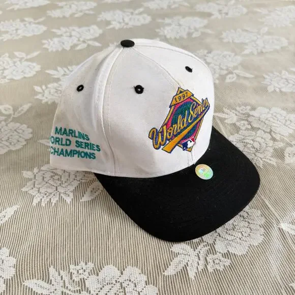 Vintage 1997 Florida Marlins World Series Champions Snapback Hat