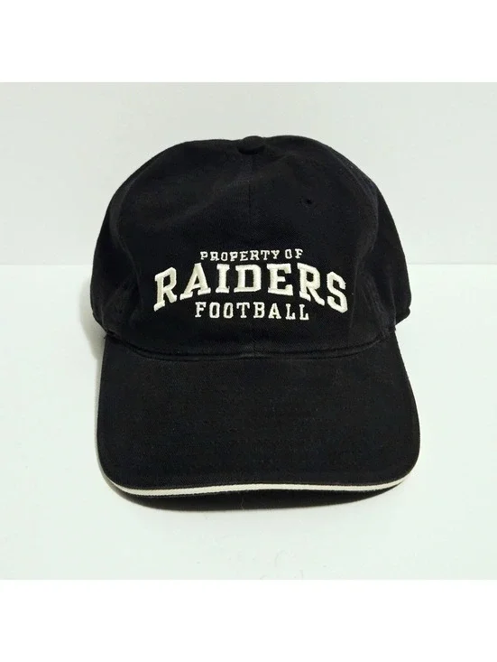 NFL Property Of Raiders Football Reebok Classic Gridiron Black Baseball Hat