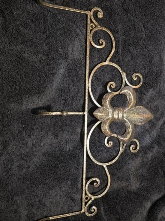 Ornate Metal Wall Accent Hook - Decorative Home Wall Decor