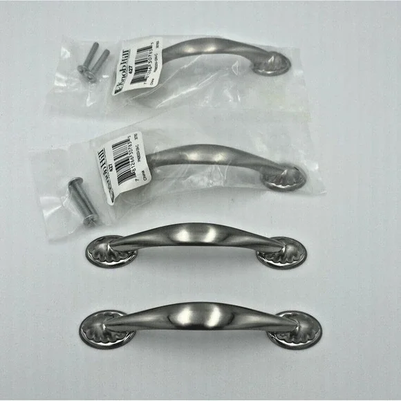 4 Brushed Nickel Cabinet Handles Drawer Pulls Hardware 3