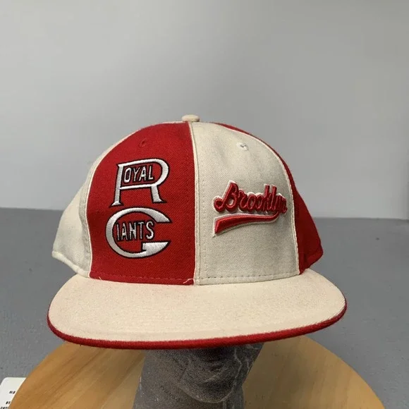 VTG  Brooklyn Royal Giants Hat Negro League Split Panel Snapback 8 1/8 Rare MINT