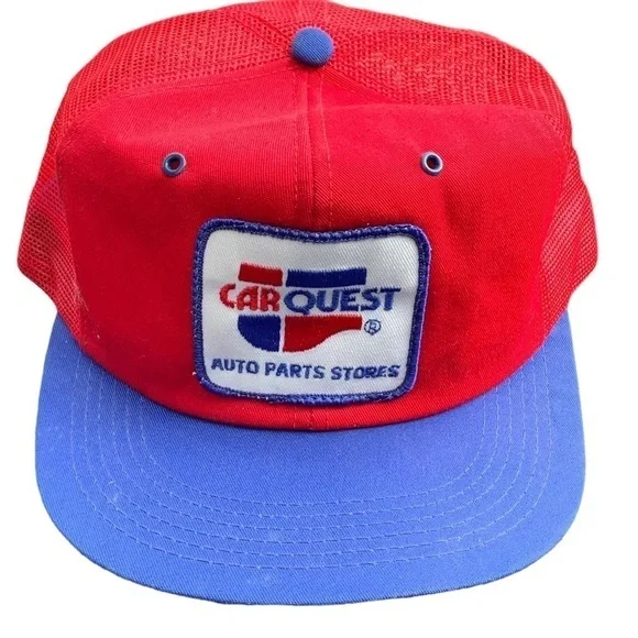 Vintage Car Quest Auto Parts Store Patch SnapBack Mesh Trucker Hat