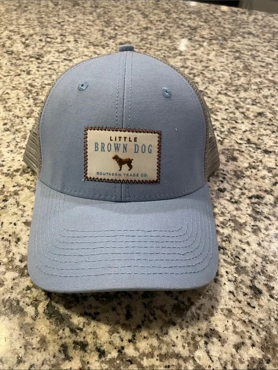 Little Brown Dog Southern Trade Co. Patch Trucker Hat - Light Blue UNISEX