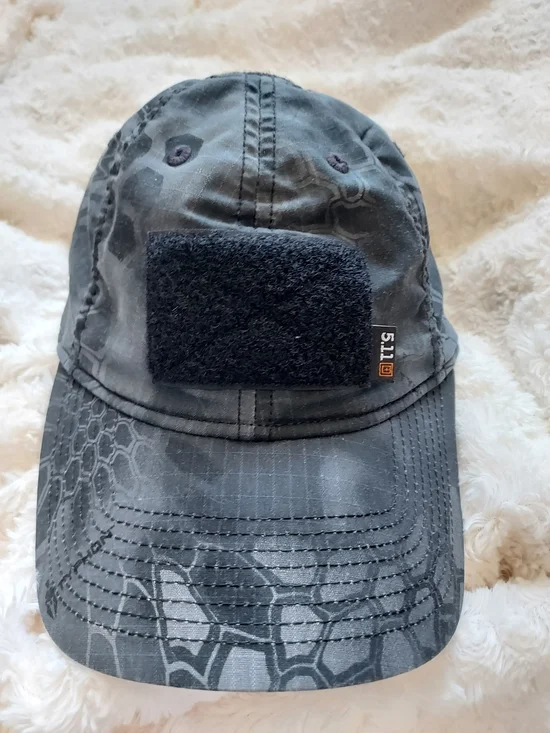 5.11 Tactical Black Kryptek-Pattern Flag Bearer Adjustable One Size Patch Cap