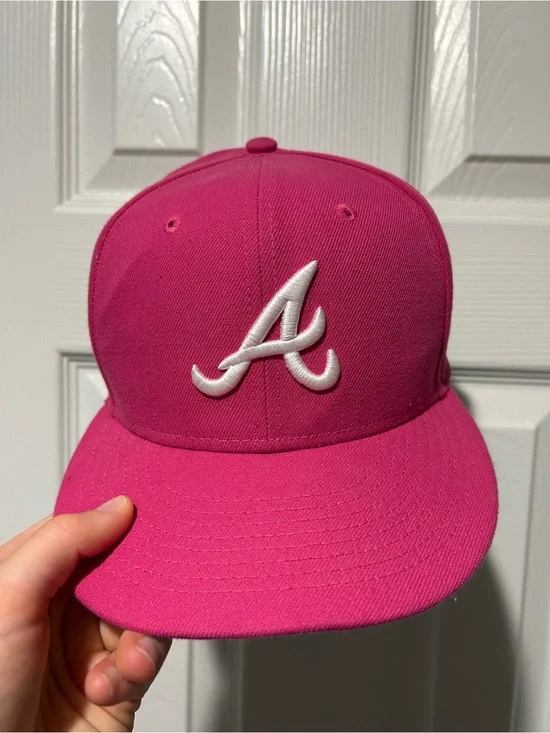 New Era Pink Atlanta 'A' Fitted Hat