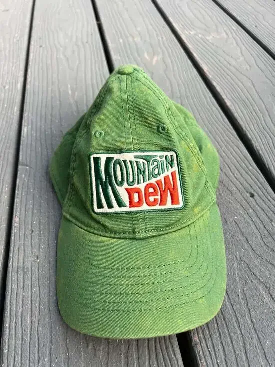 Vintage 2011 Mountain Dew Branded Logo Baseball Cap Hat