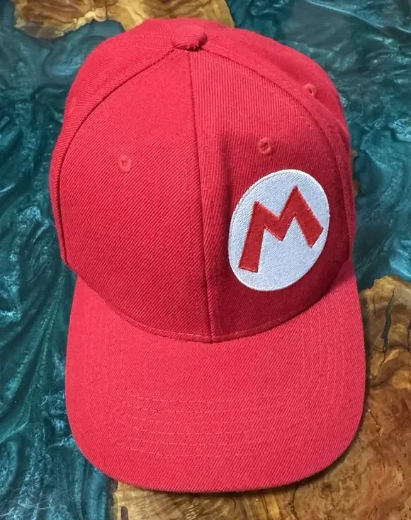 Nintendo Themed Super Mario Bros Hat Cap Snap-Back Youth Red White Logo