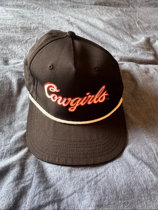 Cowgirls Rope-Accent Black Baseball Cap