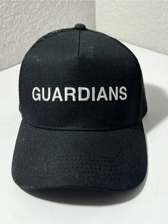 Nahmias Guardians men’s Black Trucker Snapback Hat Embroidered Logo NWOT