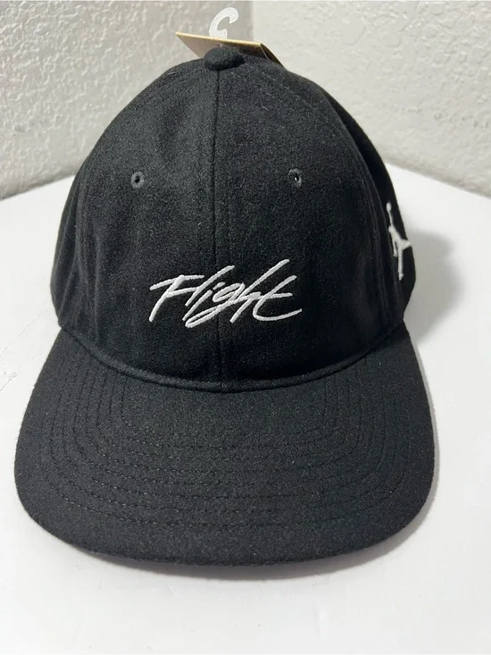 Jordan Flight Club Cap Black unstructured Adjustable Hat Jumpman unisex M/L NWT