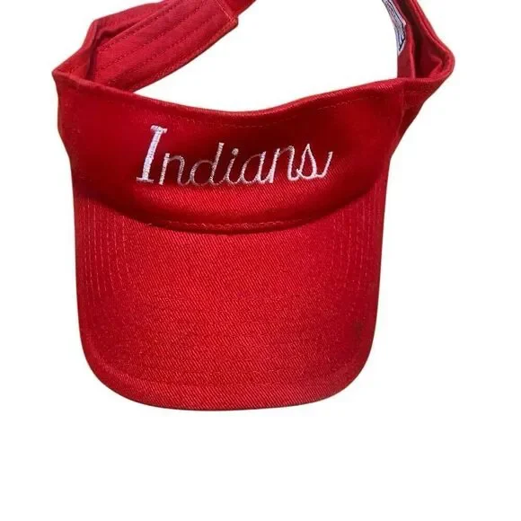 Otto100% cotton Indians visor red white adjustable