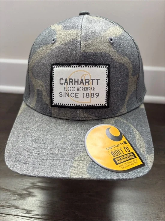 Carhartt Wool pre-curved mesh back,snap back,Force Sweatband,adjustable,Camo cap