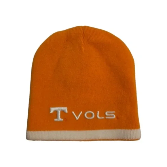 Reversible Orange White Tennessee Volunteers Winter Beanie Adult Size