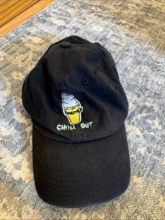 Dad Brand Black Baseball Cap with Embroidered Detail