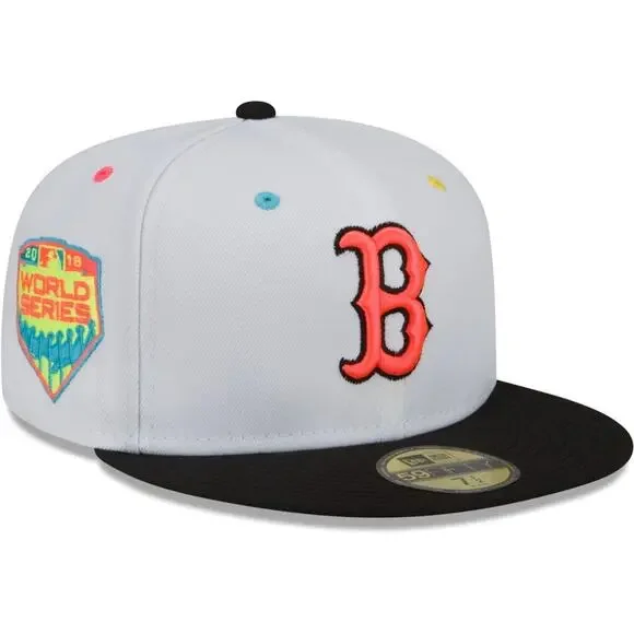 Men's Boston Red Sox New Era World Series Champions Neon Eye 59FIFTY Fitted Hat