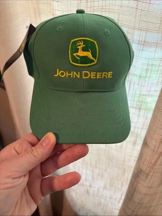 John Deere Green and Yellow Logo Baseball Cap NMT